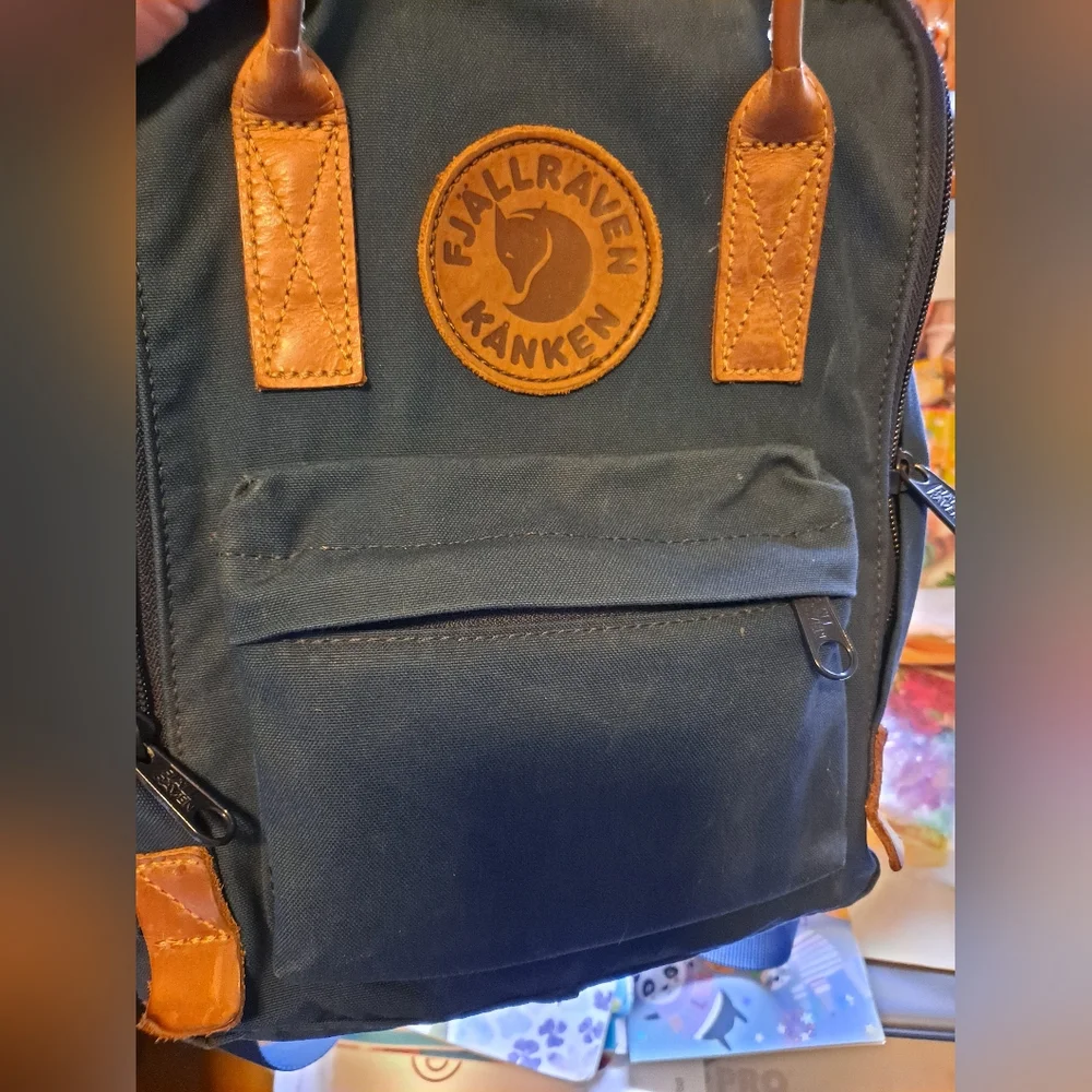 Fjallraven Navy Blue Mini Kaken Backpack - Picture 8 of 11